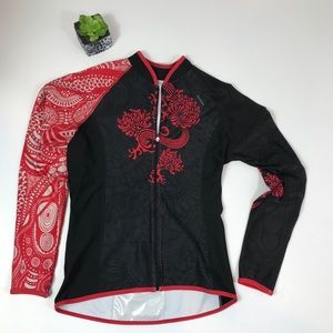 she beest Full Zip Long Sleeve Cycling Jersey